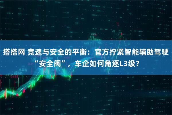 搭搭网 竞速与安全的平衡：官方拧紧智能辅助驾驶“安全阀”，车企如何角逐L3级？