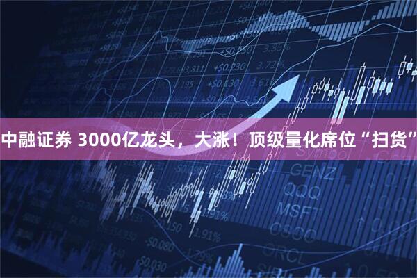 中融证券 3000亿龙头，大涨！顶级量化席位“扫货”